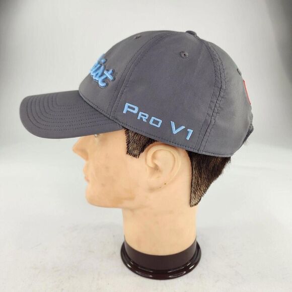 Titleist Men's Tour Performance Hat Royal Blue/Gray Adjustable Cap Hats - Picture 4 of 8